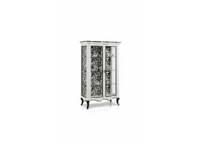 Luxe houten vitrinekast, design dressoir, witte kast, Italiaanse meubels, nieuw.