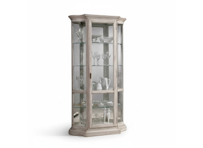 Vitrine Glas kast Wit Luxe Italiaanse meubels Vitrinekasten Woonkamer