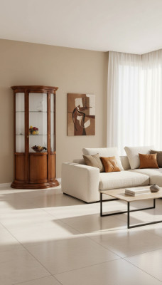 Glazen kasten Luxe dressoir Kasten Bruin Vitrine Klassiek Italiaanse meubels