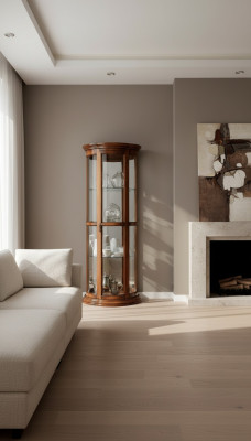Klassieke vitrinekast glazen kast vitrine houten woonkamer luxe bruin dressoir