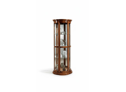 Klassieke vitrinekast glazen kast vitrine houten woonkamer luxe bruin dressoir
