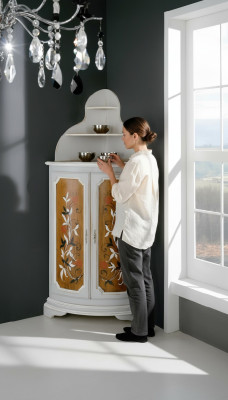 Platteland hoekkast hoekcommode Italiaanse meubels kast ladenkast dressoir