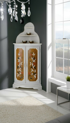 Platteland hoekkast hoekcommode Italiaanse meubels kast ladenkast dressoir