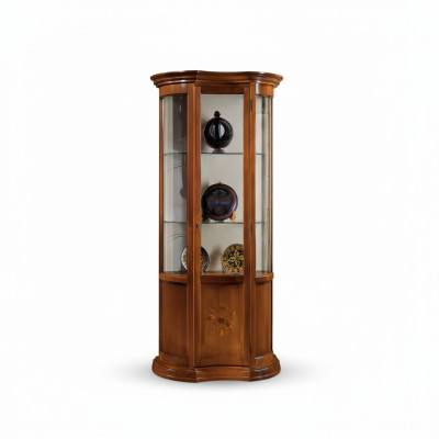 Luxueuze houten vitrinekast buffet Design kasten bruin Italiaanse meubels Nieuwe kast