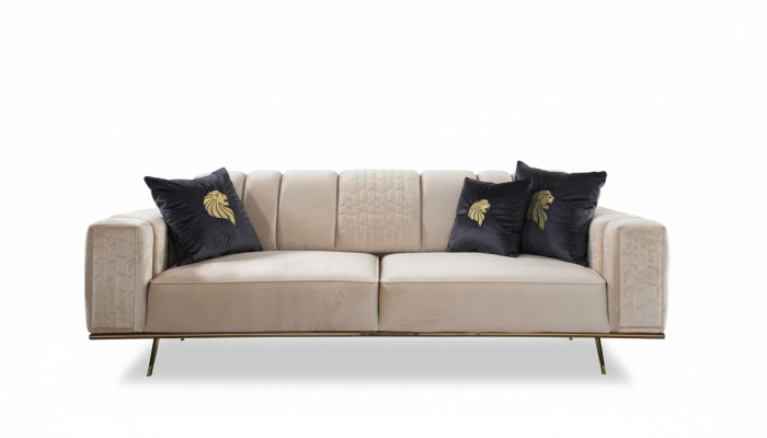 Moderne bank 4 zit ontwerp woonkamer stoffering hout stoffering moderne luxe