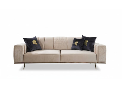 Moderne bank 4 zit ontwerp woonkamer stoffering hout stoffering moderne luxe