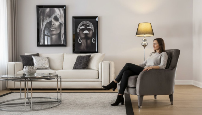 Fauteuil éénzitter luxe gestoffeerde meubels woonkamer bruin fauteuil textiel lounge nieuw