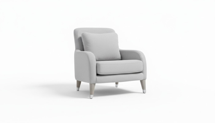 Fauteuil Zitontwerp Woonkamer Bekleding Hout Bekleding Modern Luxe Grijs Nieuw