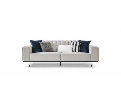 Luxe woonkamerbank 2 zits tweezitter wit bank Chesterfield banken nieuw.