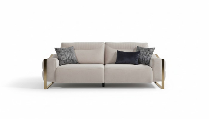 Klassieke bank 3 zits design woonkamer gestoffeerd hout gestoffeerd modern luxe wit