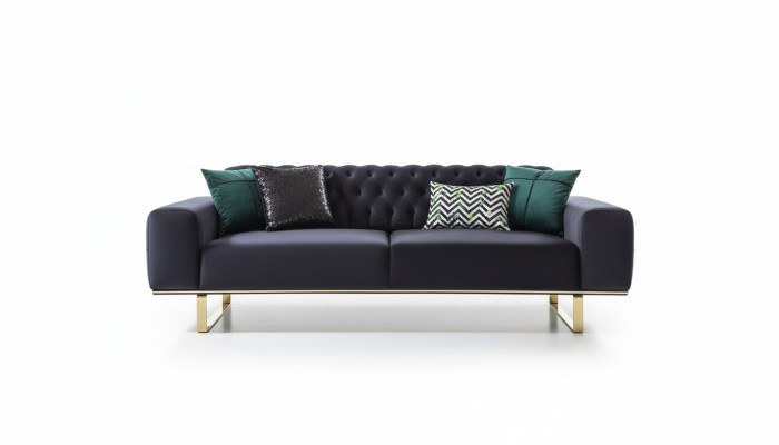 Moderne bank 4 zit ontwerp woonkamer stoffering houtbekleding moderne luxe