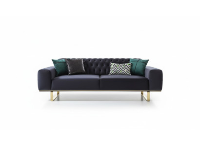 Moderne bank 4 zit ontwerp woonkamer stoffering houtbekleding moderne luxe