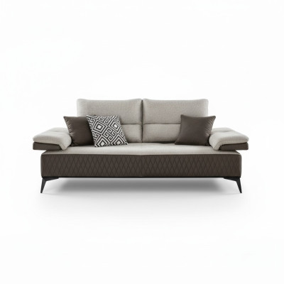 Luxe driezits Moderne bank meubels Grijs Bankstellen Klassieke banken Stof Textiel