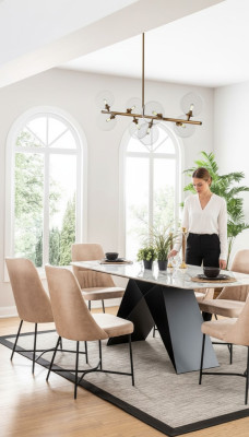 Eetkamerset Eetgroep Meubelgroep Eetkamer Eettafel 6x Stoel Set 7-delig