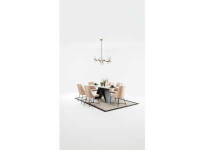 Eetkamerset Eetgroep Meubelgroep Eetkamer Eettafel 6x Stoel Set 7-delig