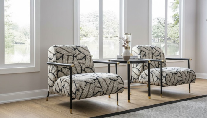 Luxe fauteuil ontwerp bank zetel lounge club bekleding klassiek zit relax nieuw