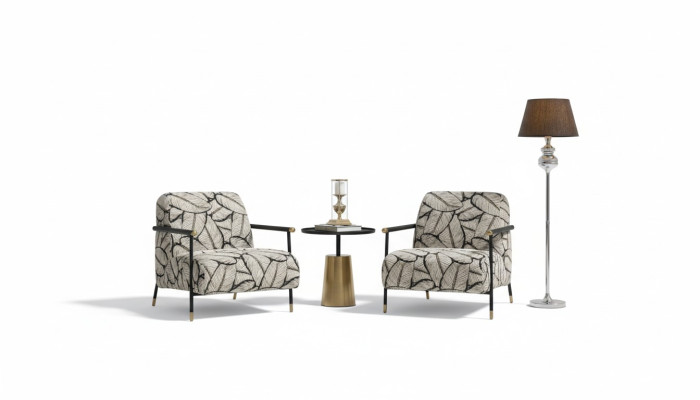 Luxe fauteuil ontwerp bank zetel lounge club bekleding klassiek zit relax nieuw