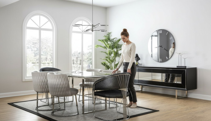 Eetkamerset Eetkamerset Eettafel Set Sideboard Luxe Meubels 4 Stoelen Tafel