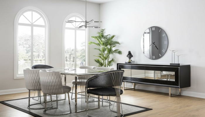 Eetkamerset Eetkamerset Eettafel Set Sideboard Luxe Meubels 4 Stoelen Tafel