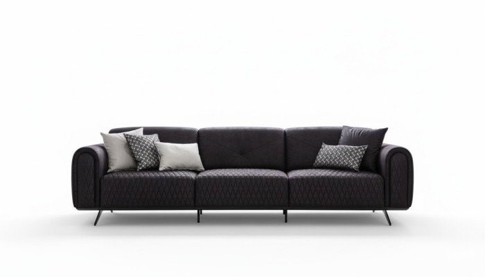 Luxe Bankstel 4-zits Leder Woonkamer Modern Design Banken Bekleding Banken