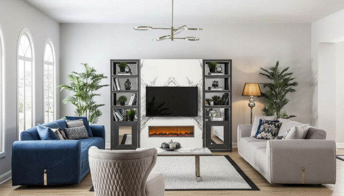 Bankstel 3+3+1 zitplaatsen set design banken gestoffeerde leren banken bank
