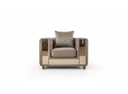 Luxe fauteuil Chesterfield enkelzits klassiek bank meubels inrichting sofa 1-zits