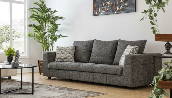 Luxe bankstel 4 zit stof Woonkamer Modern design grijs Banken Bekleding Bankstellen