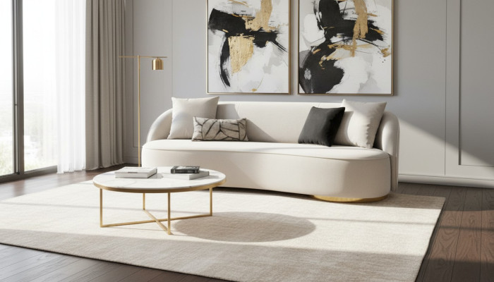 Luxe bank 3 zits stof Woonkamer modern design grijs Banken Bekleding Banken