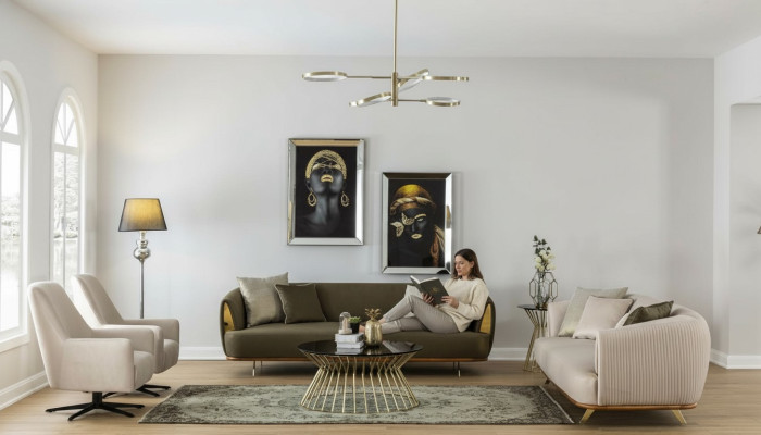 Luxe bankstel Modern set 3+2+1+1 zitsbank bankstel Design bankstellen