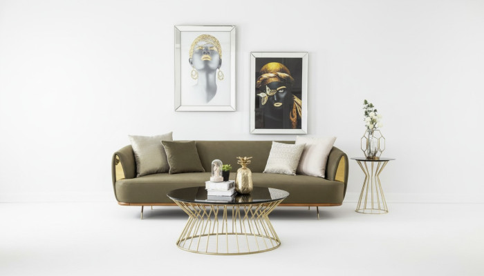 Luxe bankstel 3-zits stof Woonkamer Modern design banken Bekleding Bankstellen