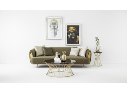 Luxe bankstel 3-zits stof Woonkamer Modern design banken Bekleding Bankstellen