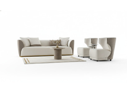 Luxe fauteuil designbank zitsalon club-bekleding klassiek zit relax nieuw