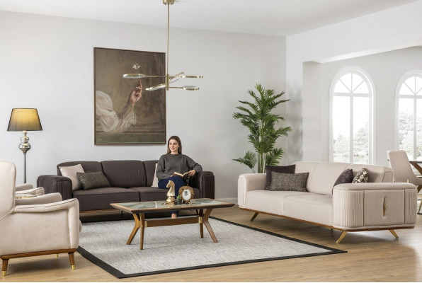 Luxe bankstel bankstel meubelset designerbankstellen sets 4-delig.