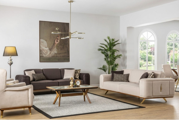 Luxe bankstel bankstel meubelset designerbankstellen sets 4-delig.