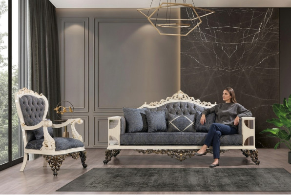 Sofa set 3+1 zits designbanken gestoffeerde bankstellen relax klassieke bank nieuw