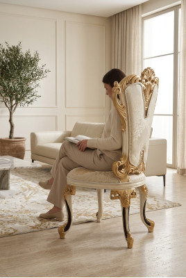 Luxe Design Gestoffeerde Massief Houten Stoel Stoelen Zit Rug Bureau Kantoor Eetkamer