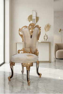 Luxe Design Gestoffeerde Massief Houten Stoel Stoelen Zit Rug Bureau Kantoor Eetkamer