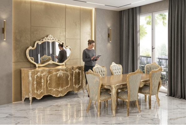 Eetkamer 6x Stoel Set Stoelen Nieuw Eetset Eetgroep Luxe Meubels