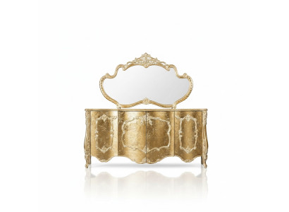 Dressoir Spiegel Luxe Groep Commode Set Ladenkast Kast Dressoir Goud