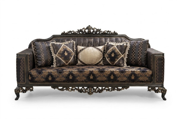 Chesterfield 3-zits Designerbank Luxe gestoffeerde banken van stof Nieuw