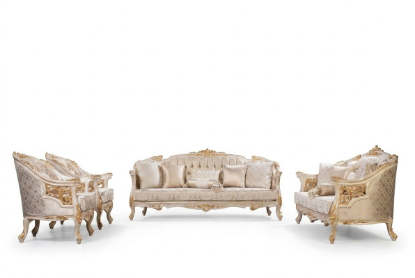 Luxe Chesterfield bankstel set zitgroep 3+3+1+1 zits bank ontwerper groep 4-delig. Nieuw.