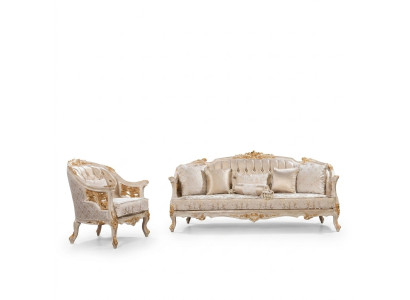 Luxe Chesterfield bankstel 3+1 zitter Klassieke bankstel Barok gestoffeerde zitplaats.