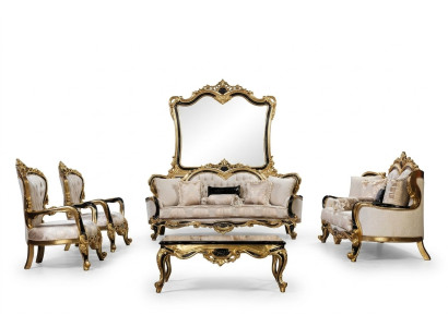 Bank Chesterfield Barok Bank 5-delige set Bankstel 3+3+1+1 Zit salontafel