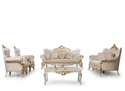 Sofagroep 3311 Zit Set Design Bank Bekleding Banken Klassieker Salontafel