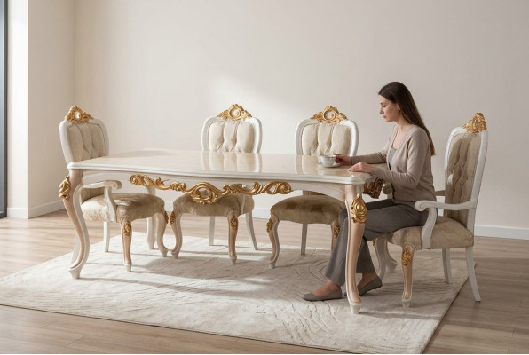 Tafel Klassieke Luxe Houten Tafels Barok Rococo Antieke Stijl Eet- Woonkamer