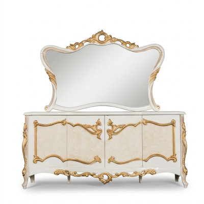 Dressoir met spiegel set eet Barok dressoirs houten dressoir houten kast nieuw