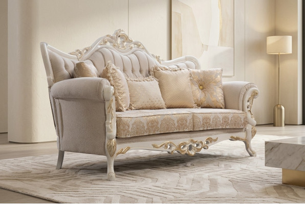 Bank 3-zits stof driesitsbanken Luxe woonkamer barok stijl bank barok