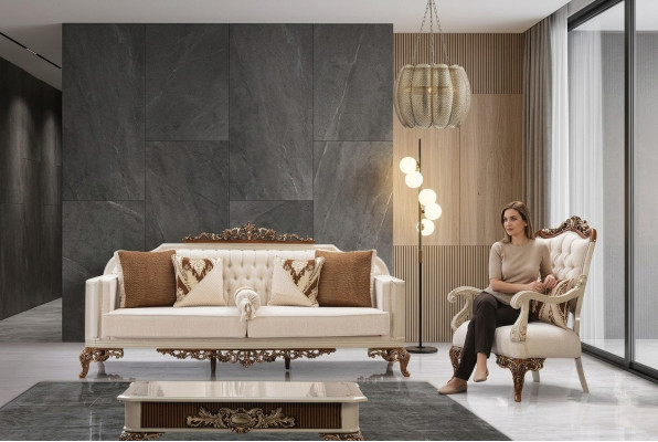 Sofaset 3+1 zits bank bankstellen banken gestoffeerd stof textiel