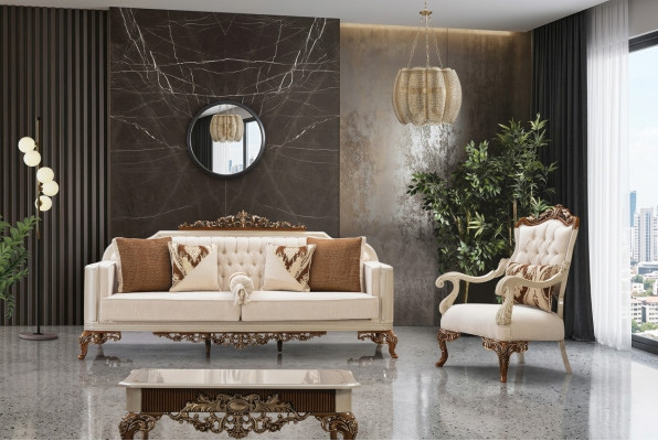 Sofaset 3+1 zits bank bankstellen banken gestoffeerd stof textiel