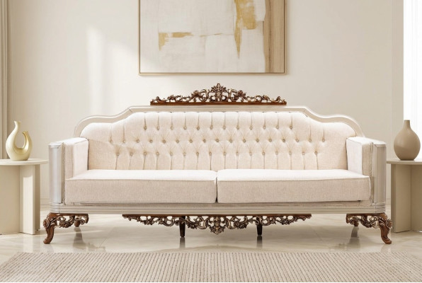 Bank 3-zits Chesterfield driezitter bankstellen luxe woonkamer barokstijl bank nieuw